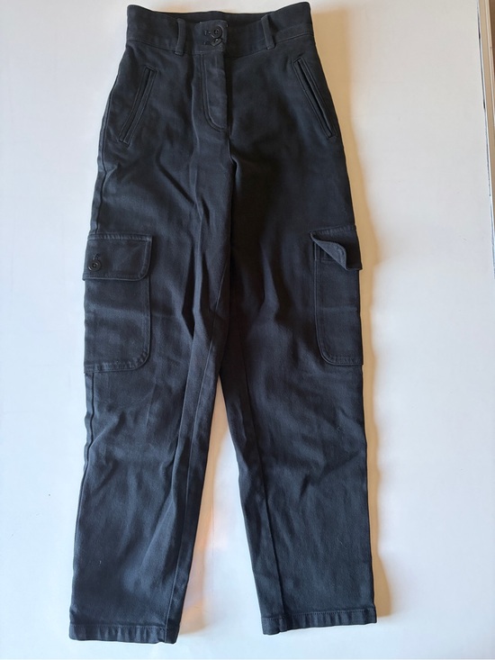 Wilfred Pants - Wilfred Free Aritzia Black Cargo Pants high-rise waist button fly women’s 00